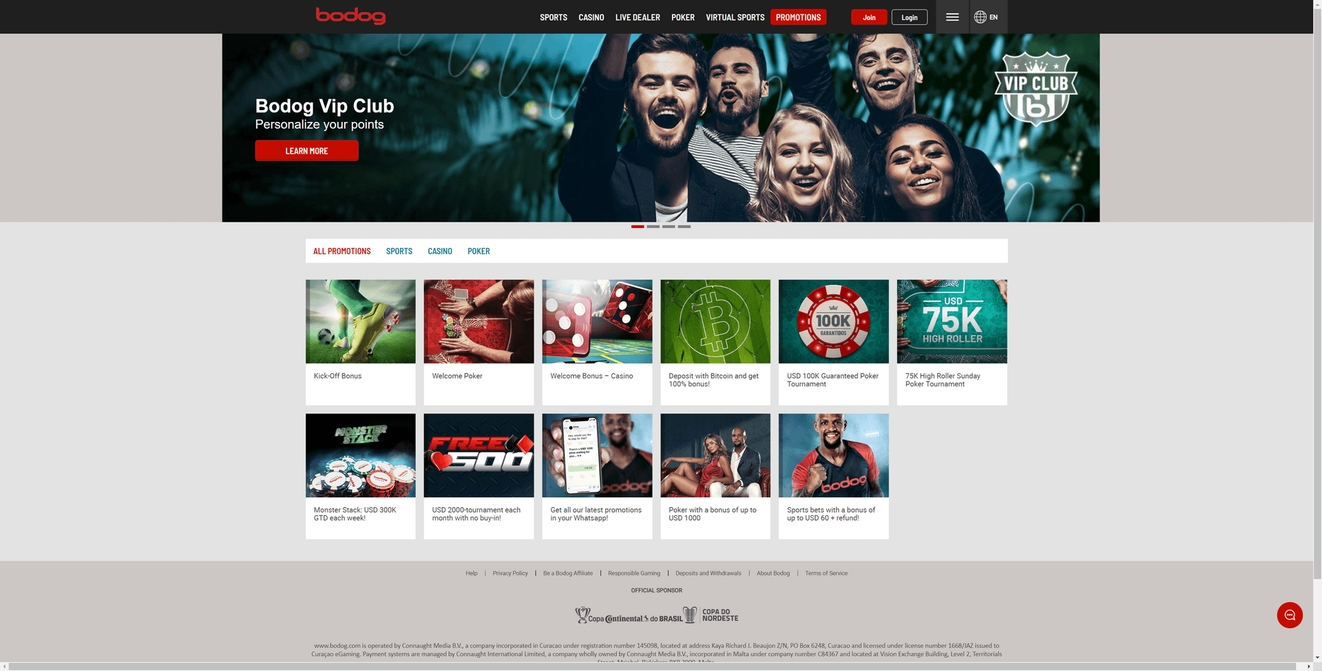 Bodog Screenshot