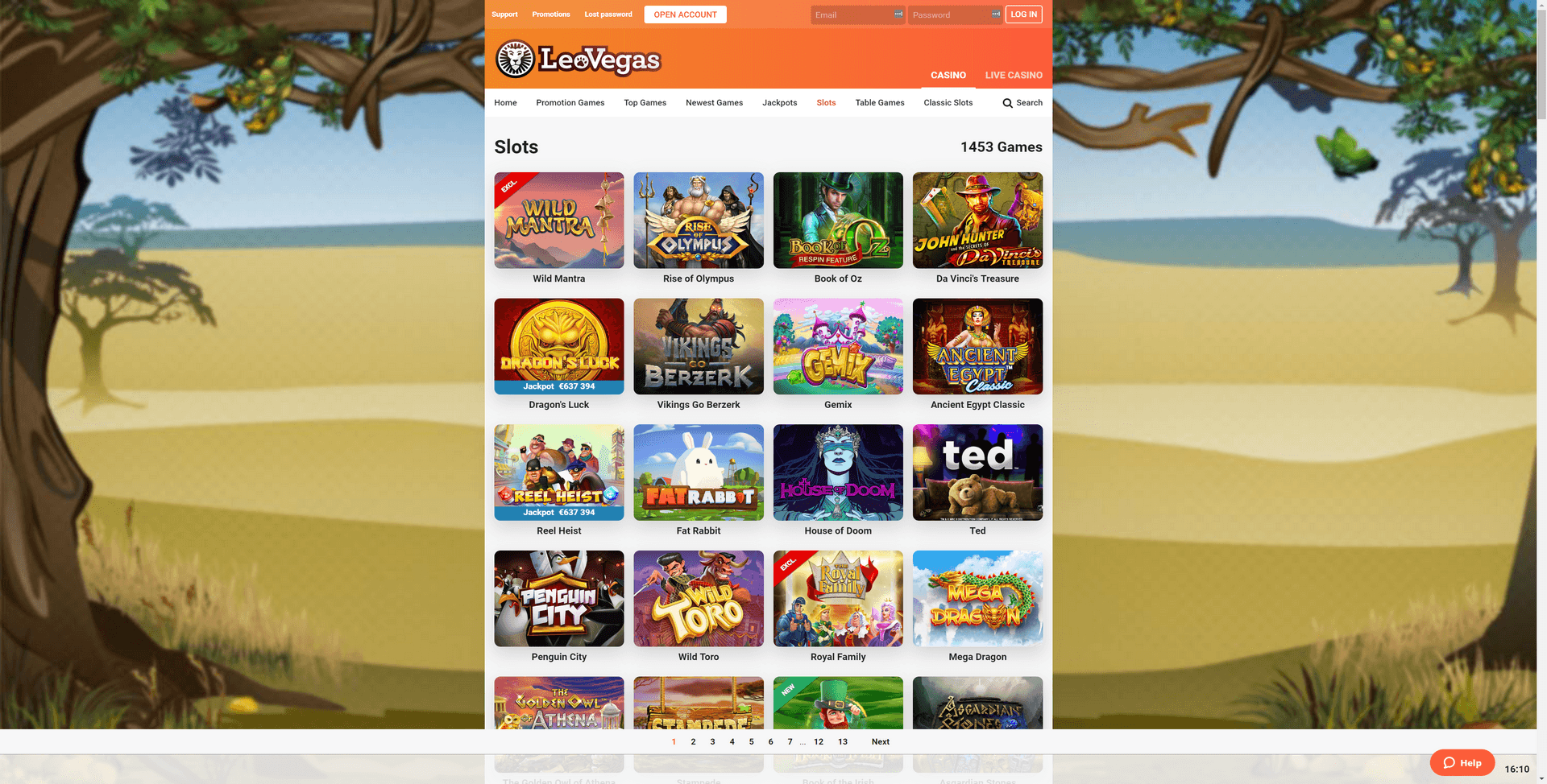 LeoVegas Screenshot