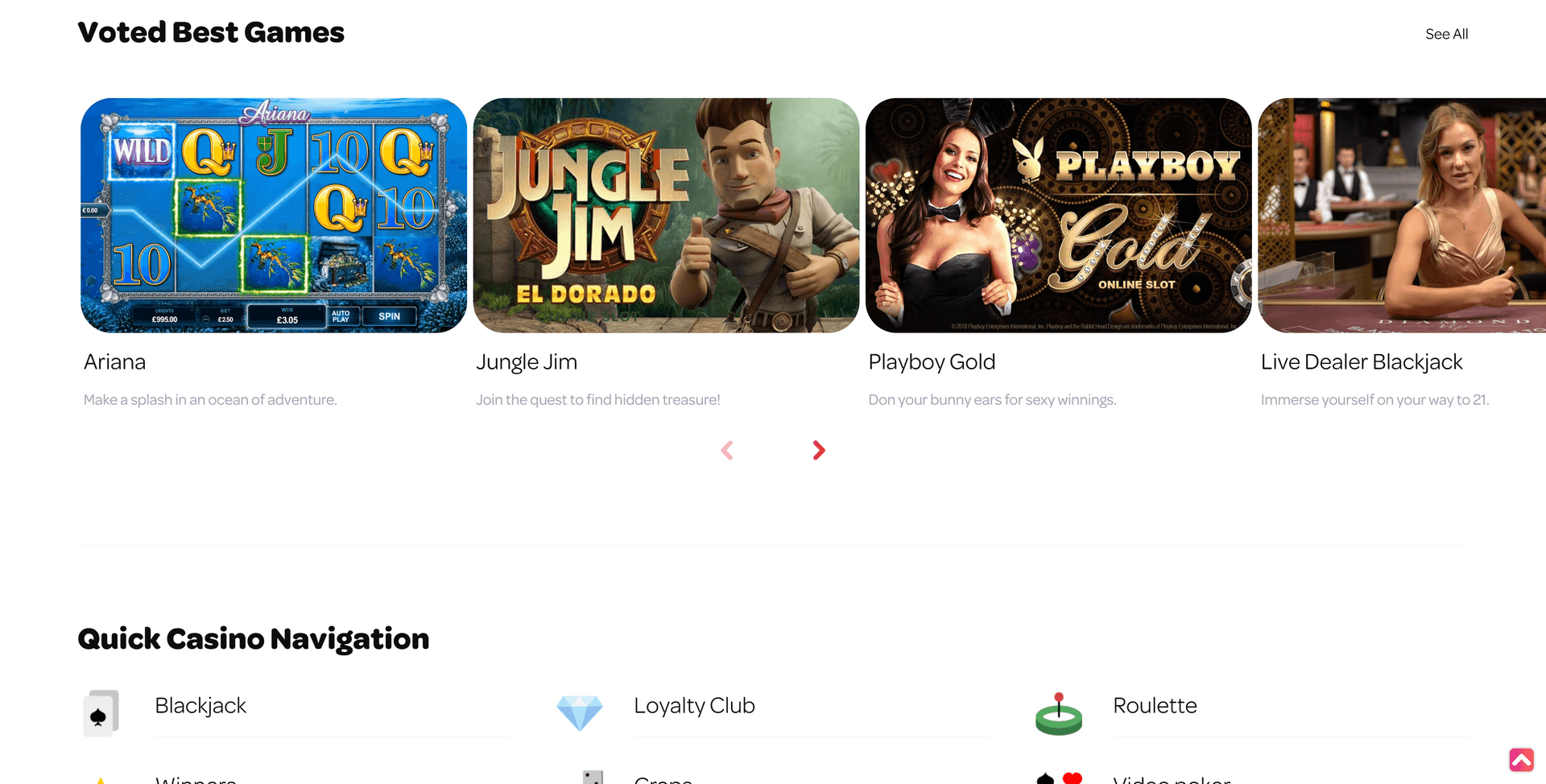Spin Casino Screenshot