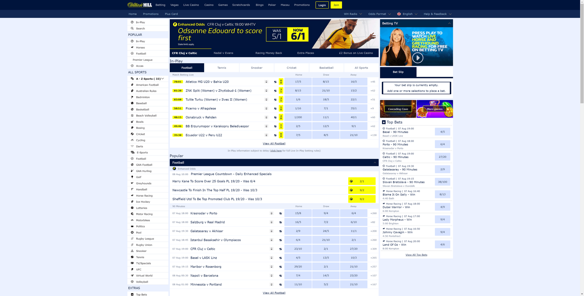 William Hill Screenshot